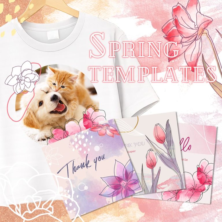 春イラストテンプレート追加